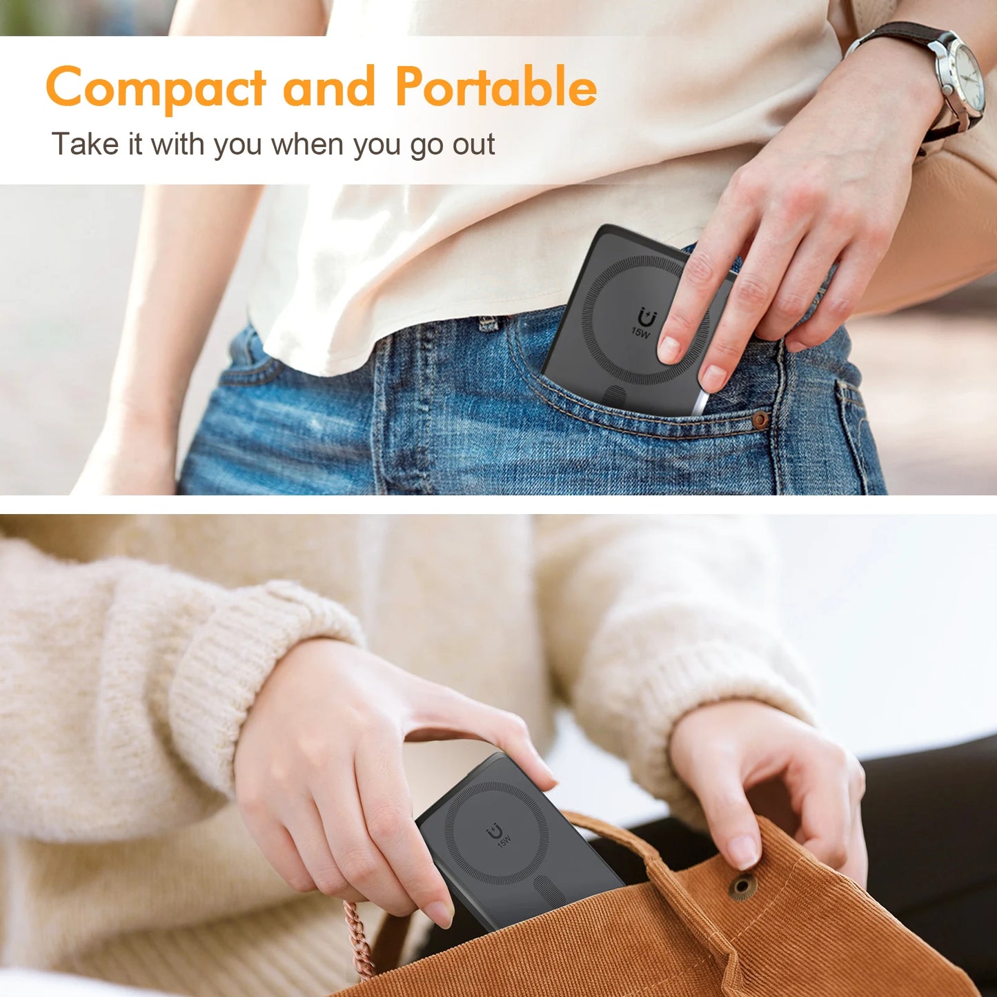 10,000mAh MagSafe Power Bank- 22.5W Fast Charging + USB-C Cable