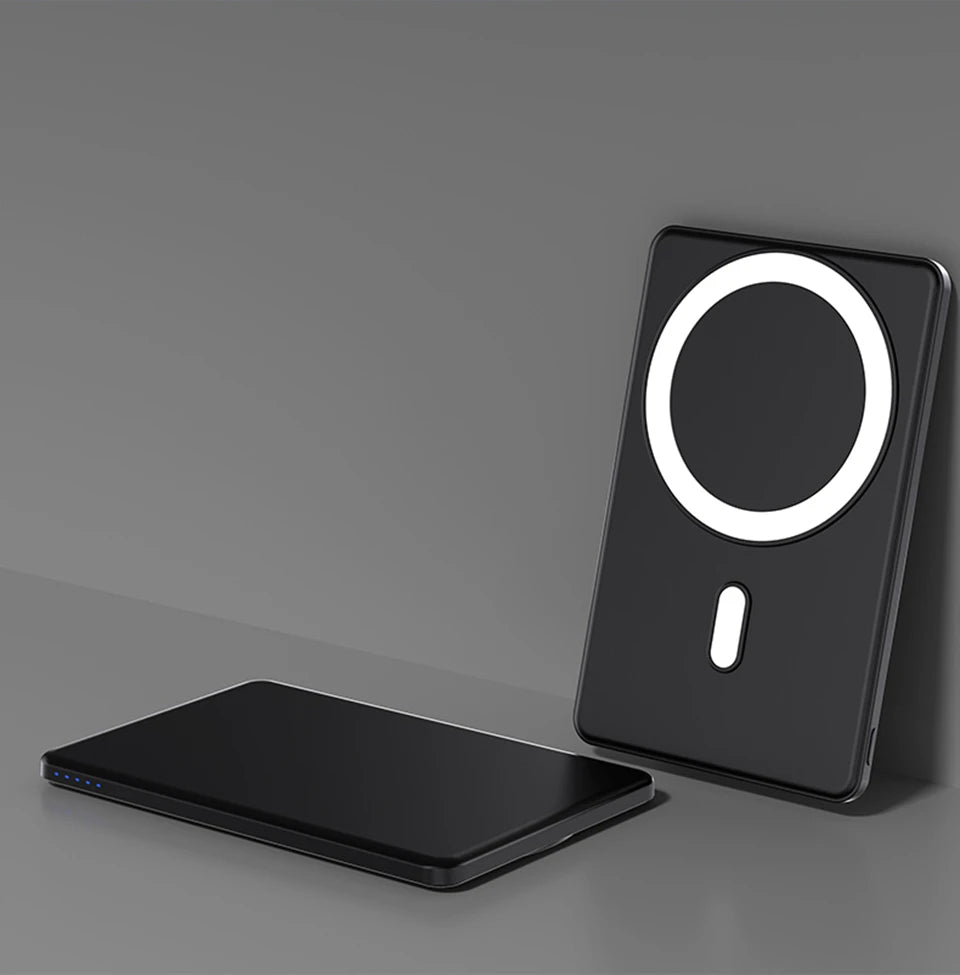 Slim 5000mAh MagSafe Power Bank- 15W Wireless Charging