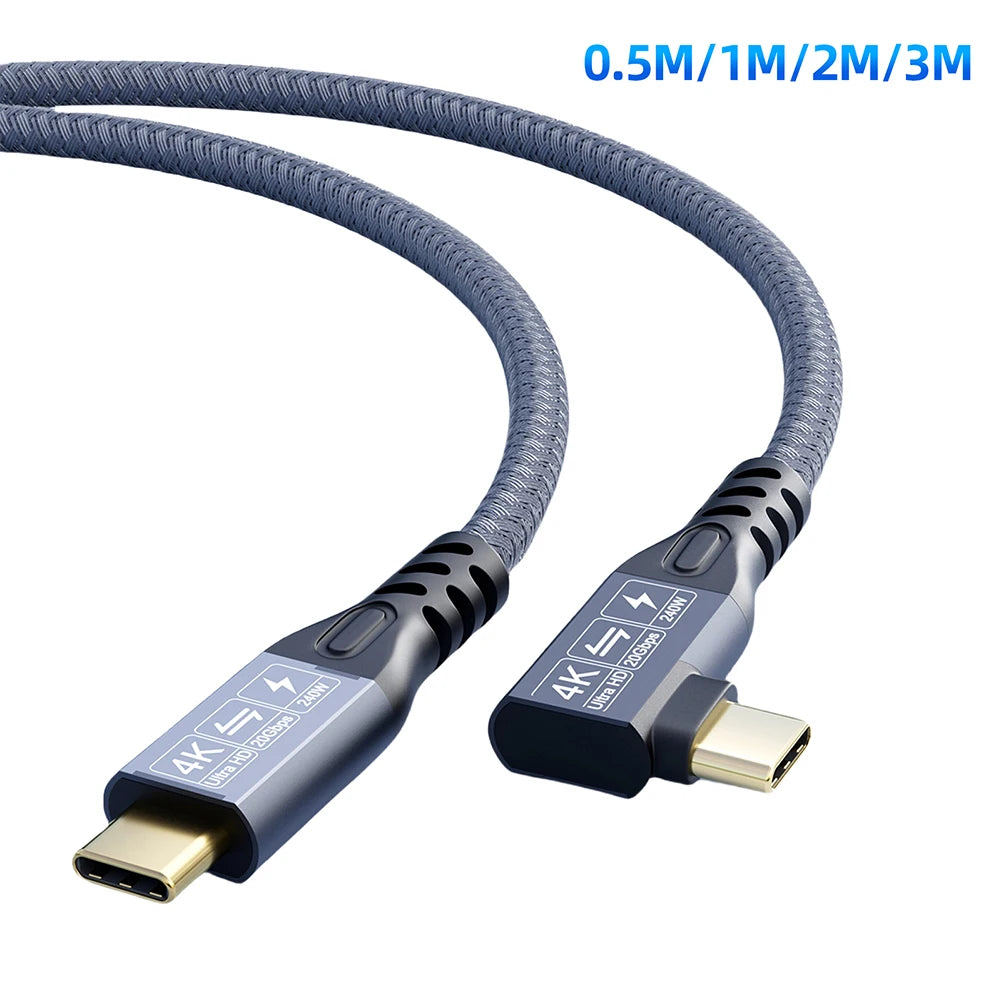 240W USB-C to USB-C Braided Fast Charging Cable